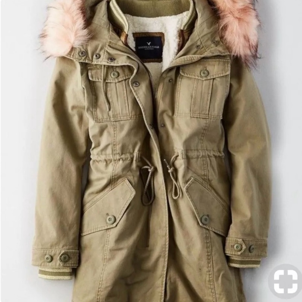 American Eagle 2 in 1 Classic Parka - Small - Removable Lining and Faux Fur Trim
